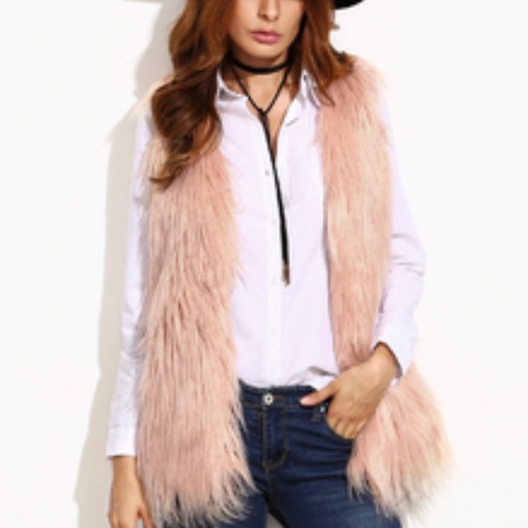 Forever 21 Jackets & Blazers - Pink Faux Fur Vest! Like New - Worn Once!